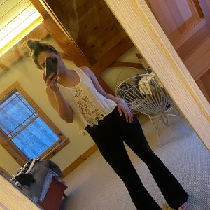 Lush small white tank top open front